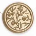 UNIQOOO Wax Seal Stickers - 3D Floral Wedding Invitation Envelope Seal Sticker, 50 Pcs Self- Adhesive Prosecco Metallic Light Gold Flower Stickers, Perfect for Invitation, Christmas, Gift Wrapping
