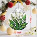 4 x Stained Glass Lily of Valley Flower Christmas Ornament: Christmas Tree Ornaments & Decor, Holiday Decor  Holiday Presents, Gift Ideas & Gifts for Friends, Coworker, and Family