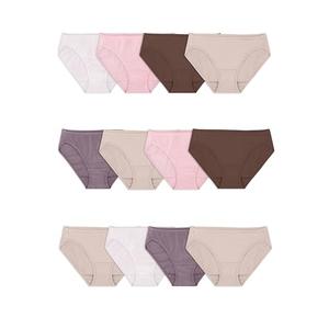 Fruit of the Loom Women's Eversoft Cotton Underwear Multipacks, Tag Free & Breathable,++++++++++++++++++++++++++ Plus Size, Bikini-Assorted Body Tones, 12 Pcs