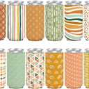 12 Pcs Boho Can Cooler Sleeves, Reusable Neoprene Insulated Drink Sleeve Bulk for 12oz Cans Bottles Beverages, Perfect for Summer Party Favors Gifts Decors, 12 oz Slim