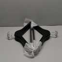 HOUSE DAY Black Wooden Hangers 10 Pack, Solid Wood Hanger with Non Slip Pant Bar, Heavy Duty Wooden Coat Hanger for Closet, Smooth Finish Wood Clothes Hangers for Shirts, Suits, Jackets, Dress