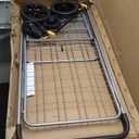 dbest Products Cruiser Cart Deluxe 2 - Foldable Shopping Cart with Wheels & Brake System - Heavy Duty Collapsible Utility Cart for Groceries & Laundry - Holds 100 lbs - Silver, Alloy Steel