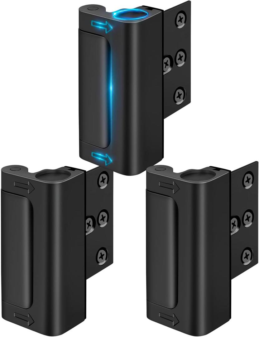 Home Security Door Reinforcement Lock - Child Proof Door Locks for Front Door Child Safety Lock High Door Locks for Kids Safety Withstand 800 lbs Top Flip Door Latch Lock for Inward Swinging Door