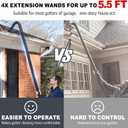 Sealegend Gutter Cleaning Tools for 2-1/2 in. Wet/Dry Vacuum Cleaner, Shop Vac Hose Attachments for Cleaning or Blowing Debris from Gutters Up to 5.6FT, Upgrade Lockout Design Shop Vac Accessories
