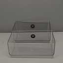 Sorbus Stackable Storage Bins Open Front - Clear Stackable Storage Bins - Pantry Bins for Storage and Organization - Acrylic Stackable Bins for Kitchen - Clear Pantry Organizer Bins (Small 2 Pack)