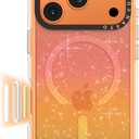 ORNARTO Air Case for iPhone 17 Pro Max Clear | Military-Grade Drop Protection | Camera Control Button | Compatible with MagSafe | Built-in Air Phone Cover - Sunset Orange