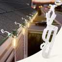 Universal Christmas Lights Clips, 100 Count All-in-One Gutter Clips for C7/E12, C9/E17 Lights, Mini String Lights, Rope Lights, Outdoor Christmas Decor (2 Pack)