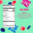 4 x SmartSweets Lollipops, 3oz, Blue Raspberry & Watermelon Flavors, Hard Candy with Low Sugar (1g), Low Calorie (40), No Artificial Sweeteners, Plant-Based, Gluten-Free