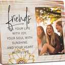 Best Friend Picture Frame 4"x6", Friends Fill Your Life With Joy, Gifts for Friend, Besties, BFF, Long Distance Friends Gifts, Wall Mount & Table Top