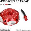 JFG RACING ATV Gas Cap Fuel Tank Cap CNC for TRX 400EX TRX400EX Sportrax 400 1999-2014 TRX450R 2004-2009 TRX700XX 2008-2009 ATV Red