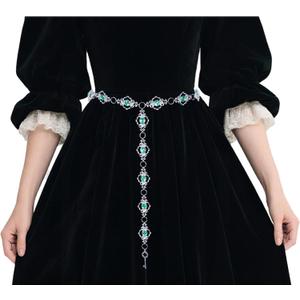 Renaissance Chain Belt for Women - Vintage Gothic Medieval Belts, Metal Celtic Fairy Waist Chain Belt for Halloween