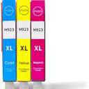 (with Chip) 923 Ink Cartridges Replacement Work for HP OfficeJet 8120 8122e 8123e 8124e 8125e 8128e OfficeJet Pro 8130 8133 8135e 8138e 8139e Printer (4 Pack Black/Cyan/Yellow/Magenta)