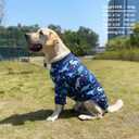 Dog Navy T Shirts with Universe Dinosaur Pattern Printed Pet Shirt Softable Pajamas for Large Dogs (3XL, Navy)