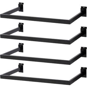 Slatwall U-Shaped Rectangular Tubing Hangrail - 24"x12", Slatwall Accessories and Hangers for Retail Display and Home Garment Storage (4)