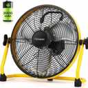 12'' Portable Battery Operated Fan, 20000 mAh Cordless Rechargeable Floor Camping Fan for Outdoor, DC 24V, 40dB Low Noise,6-32 Longer Running Time, High-Velocity 5.8 m/s