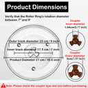 10.6" Microwave Glass Plate, Microwave Plate Replacement, Clear Turntable with GE, Panasonic, LG, Magic Chef, Hotpoint