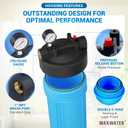 Max Water 20" x 4.5" Whole House Water Filter Housing (WHB20), 20" Sediment Carbon Filter Universal Housing (DB20P), Big Filter Blue Pre-Filtration System for Well Water, 1" NPT Port, Pressure Release