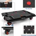 Furniture Dolly, Large Moving Dolly, 24in*16in with 800 Lbs Capacity, Flat Furniture Movers with Wheels, Portable and Heavy Duty, Connectable Dollies with Wheels, Black