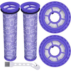 Filter Replacements for Dyson DC41, DC65, DC66, UP13, UP20 Multi Floor, Ball and Animal Vacuum, 2 Post Filters & 2 Pre Filters, Replaces Part # 920769-01 & 920640-01