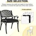 downluxe Waterproof Outdoor Chair Cushions Set of 2, 19" x 19" x 3" Patio Chair Cushion with Non-Slip Ties & Handle, Square Outdoor Cushion for Patio Furniture with Removable Cover, Black/White