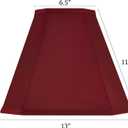 GO&SO Set of 1 Burgundy Bell Lamp Shades Fabric Lampshade, 6.5"Top x 13"Bottom x 10.5''Vertical Height,(Spider) Modern Lamp Shade For Table & Floor Lamp Shade Replacement,Easy Assembly