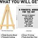 Positive Energy Decor Sign, Inspirational Decor for Office Home Room, Positive Office Desk Decor, Positive Inspirational Gifts for Women Men, Motivational Gifts, 8 Powerful Words For The Day