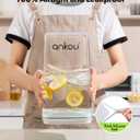 Ankou Airtight Food Storage Container with Pop Lid & 130ml Scoop, 4L/4.2qt *2 BPA-Free Cereal, Rice, Flour, Pasta & Snack Container, Stackable & Durable,Kitchen Pantry Organizer