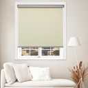 MYshade Free-Stop Cordless Roller Shades for Windows Room Darkening Roller Shades & Blinds Same Color Both Sides Fabric Pull Down for Home Office Indoor Easy to Install Beige(36" W X 72" H)