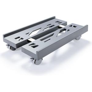 Adjustable Mobile CPU Stand, Ventilated Computer Tower Stand with 4 Caster Wheels Fits Most PC Tower, Under Desk CPU Holder PC Floor Cart Computer Riser for Gamers and Students (Gray)