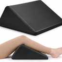 Knee Wedge Pillow Bolster Pillow for Leg,Black,22 x 20 x 10.25 Inch