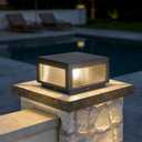 Outdoor Post Lights, 9.84" Column Pillar Light Hard Wired, Modern Fence Posts Lamp Waterproof 3000K Warm LED Lighting Lantern with E26 Bulb for Patio Driveway Garden Decoration