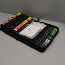 JusArt Markers for Adult Coloring Books No Bleeding, 80 Colors Coloring Markers with Dual Tips, Fine & Brush Pens with Ergonomic Triangle Grip & 33% More Ink, Water-Based Art Drawing Set for Adults