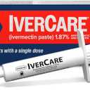 Farnam IverCare (ivermectin Paste) 1.87% for Horses, Anthelmintic and Boticide, 0.21 Ounces, Horse Dewormer, Ivermectin Apple-Flavored Paste, Up to 1,250 lbs
