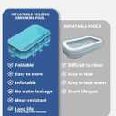 Foldable Pool, 118 Large Kiddie Pool, Non-Inflatable Kids' and Adults' Outdoor Swimming Pool, Hard Plastic Shell Portable Pool, Kid Pool for Backyard (118" x 65" x 21")