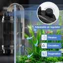 hygger Fish Tank Filter 120GPH, 8.5W Hang on Back Aquarium Filter with Multi-Stage Filtration for Up to 20 Gallon Fish Tank, Quiet HOB Filter for Freshwater & Saltwater Aquariums