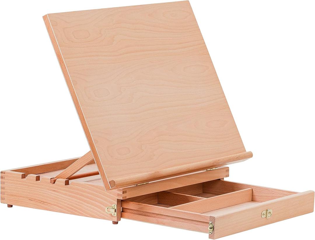 U.S. Art Supply Large 20-1/2" x 16" Wooden Drawing Board Adjustable, 16" x 20.5" x 18"
