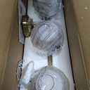 Gold Bathroom Vanity Light 4-Light Bathroom Vanity Light Fixtures Over Mirror with Clear Glass Shade 30.7 inch Wall Sconce Lighting Bath(Exclude E26 Bulb)