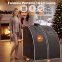 Portable Personal Steam Sauna Spa for Relaxation at Home, 60 Minute Timer, 1000 W Steam Generator, Chair Included (Grey)