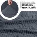 VANSOFY Couch Cushion Covers for Sectional Sofa, Stretch Jacquard Couch Seat Cushion Covers, Individual Washable Furniture Protector Sofa Slipcovers for Pet (3Pc Seater or Back Cover, Grey)
