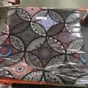 Boho Chic Window Privacy Film with Installation Tools - Soften Light, Reduce UV Rays, Decorative Stained Glass Window Tinting Film for Home, Window Clings 18"inch 