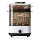 Grownsy Adjustable 4 in 1 Large Bottle Sterilizer and Dryer, 8 Bottles Capacity,Electric Steam Baby Bottle Sterilizer, Sanitizer for Baby Bottles & Pacifiers, Breast Pump Parts (Grey)