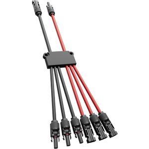 Solar connectors Tool-Free Solar Cable connectors Solar Connector for 3 Solar Panels Water Proof Solar Panel connectors 2 to 6 Y-Branch Parallel Adapter Solar Cable Extension2Y6,1PCS