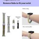Designer Band for Apple Watch 40mm 41mm 42mm 38mm 44mm 45mm 46mm 49mm for Women, Stainless Steel Dressy Bands Compatible with Apple Watch Series 11,10,Se,9,8,7,6,5,4,3,2,1 for iWatch