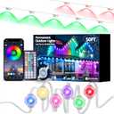 RGB Permanent Outdoor Lights, Smart LED Eaves Lights with APP & Remote Control, IP67 Waterproof Outdoor String Lights for Christmas, Halloween,Party, Garden, Patio, House Decor (50FT)