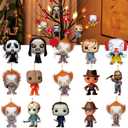 15 Pcs Halloween Terror Mask Man Halloween Hanging Decorations Mini Acrylic Hanging Ornaments DIY Crafts Skull Hanging Pendants Indoor Outdoor Home Garden Decorations Supplies 