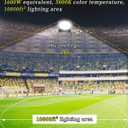 Gefolly Flood Lights Outdoor 1600W Equivalent, 38400LM Stadium Lights Super Bright 5000K Dusk to Dawn Led Light Outdoor, IP66 Waterproof Security Light for Sport Fields, Courts, Yard and Barn