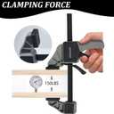 Bar Clamps for Woodworking,6-Pack Wood Clamps 12(4)&6(2) Light Duty One-Handed Quick Grip/Spreader Woodworking Clamp 150LBS Load Limit with Quick Change Button(Grey)