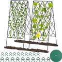2 Pack A Frame Cucumber Trellis Foldable Garden Trellis for Climbing Plants Outdoor Metal Cucumber Trellis for Flowers Vegetables