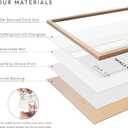 11x14 Picture Frame, Solid Oak 11x14 Photo Frame with Mat to 8x10, 14x11 Natural Oak Wood Frames for Wall, Set of 1