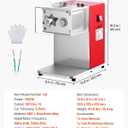 VEVOR Meat Cutting Machine, 850W Commercial Slicer, 3.5mm Heavy Duty Stainless Steel Blade Shredder for Boneless Meat Soft Vegetables, Electric Food Slicers for Kitchen Restaurant Supermarket